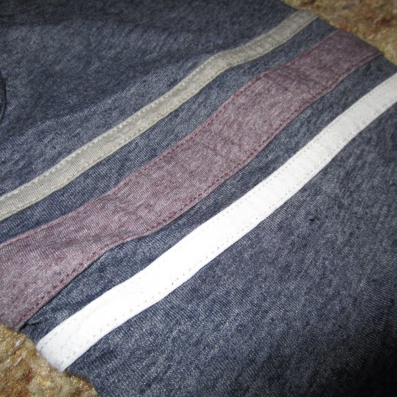 4/$20 Blue Long Sleeve Shirt w stripes on sleeves - Picture 4 of 6